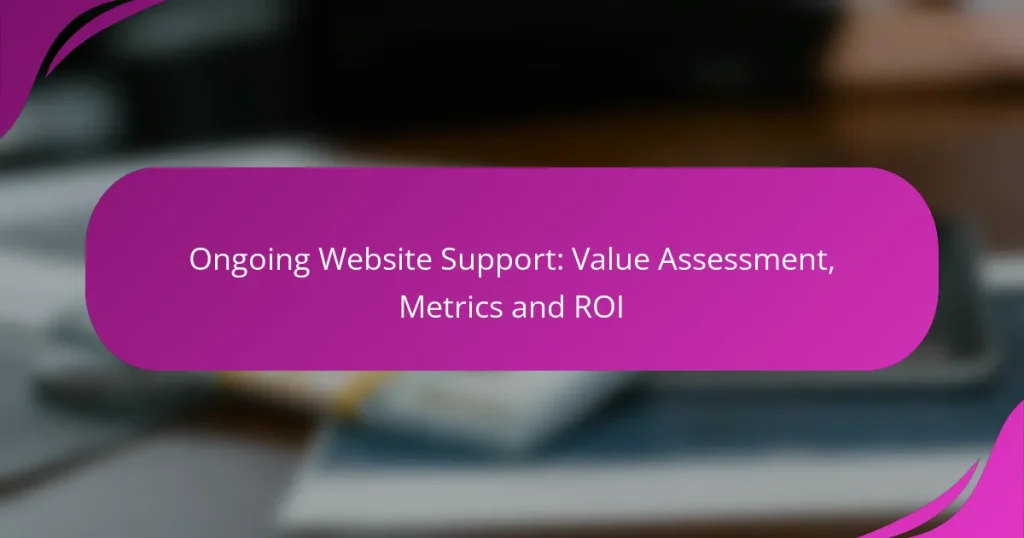 Devam Eden Web Sitesi Desteği: Değer Değerlendirmesi, Metrikler ve ROI