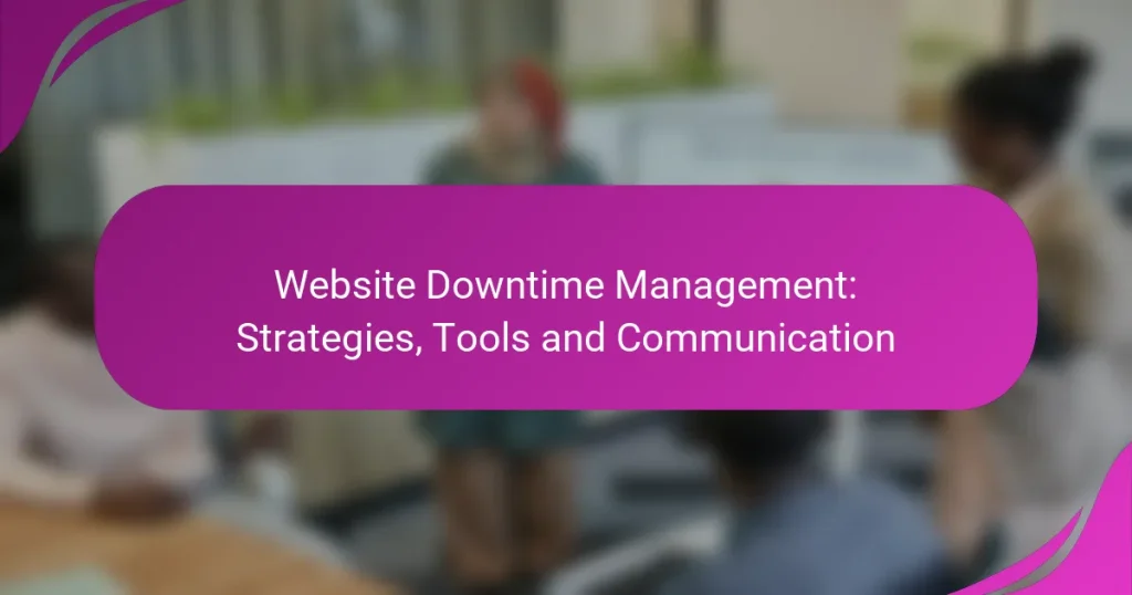 Web Sitesi Kesinti Yönetimi: Stratejiler, Araçlar ve İletişim
