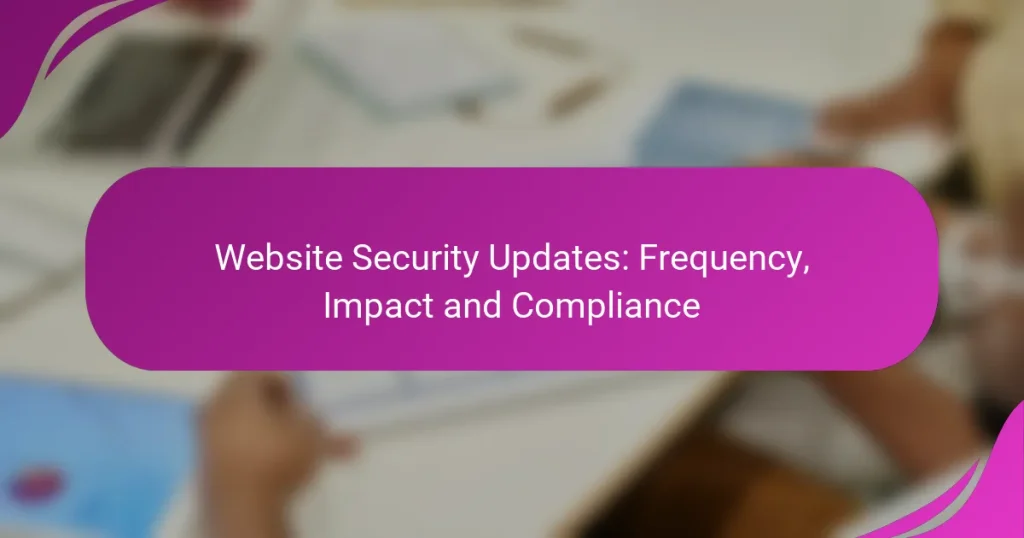 Web Sitesi Güvenlik Güncellemeleri: Sıklık, Etki ve Uyumluluk