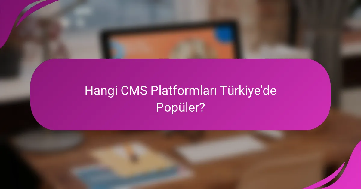 Hangi CMS Platformları Türkiye'de Popüler?