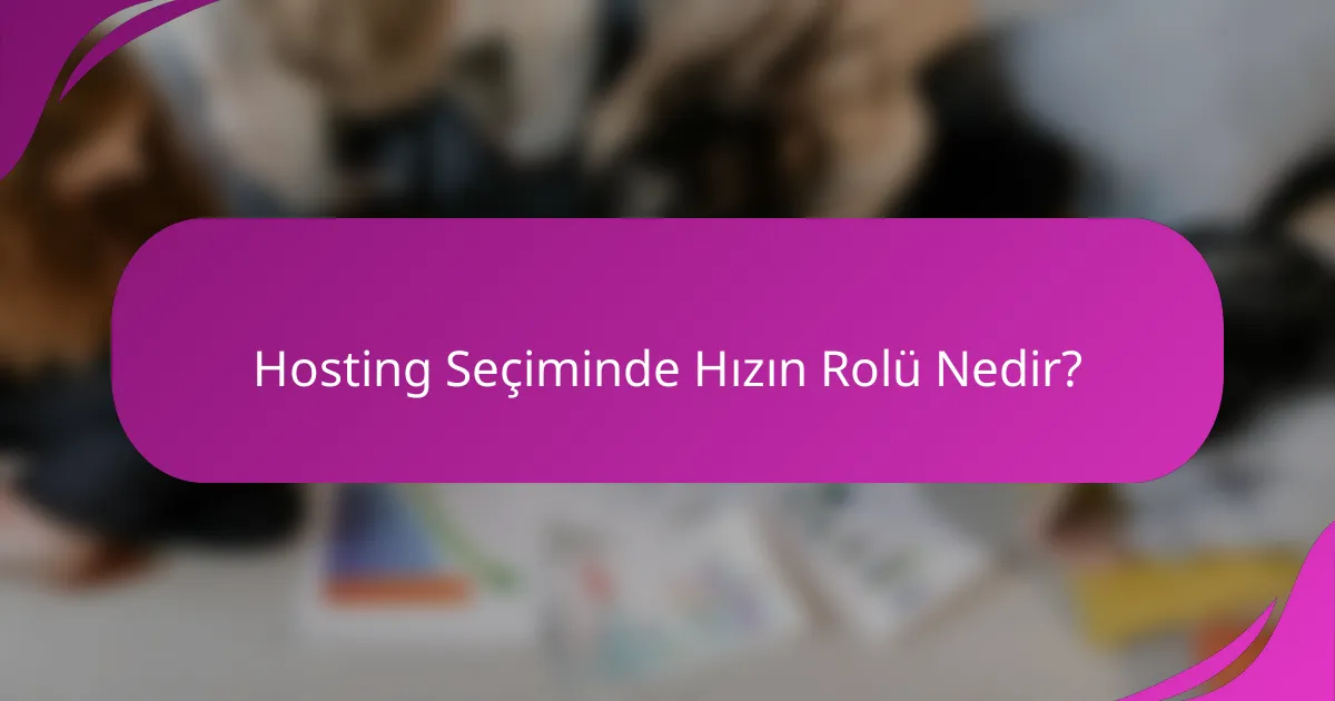 Hosting Seçiminde Hızın Rolü Nedir?