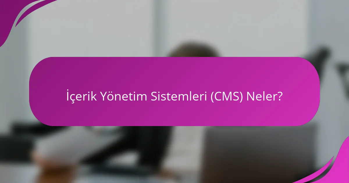 İçerik Yönetim Sistemleri (CMS) Neler?