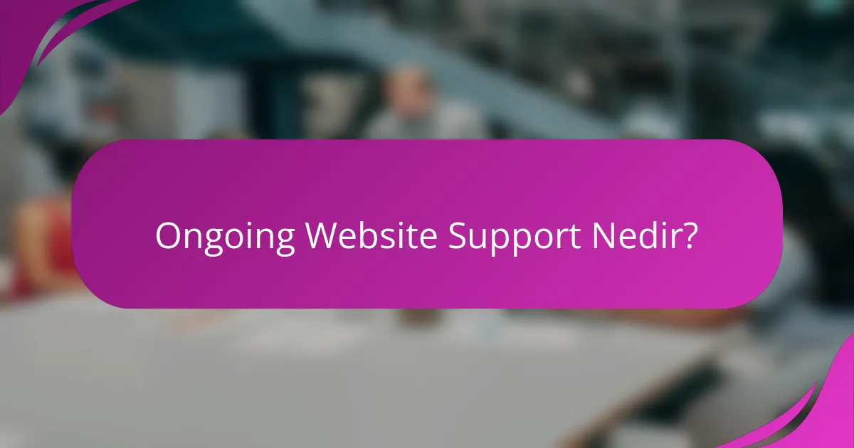 Ongoing Website Support Nedir?