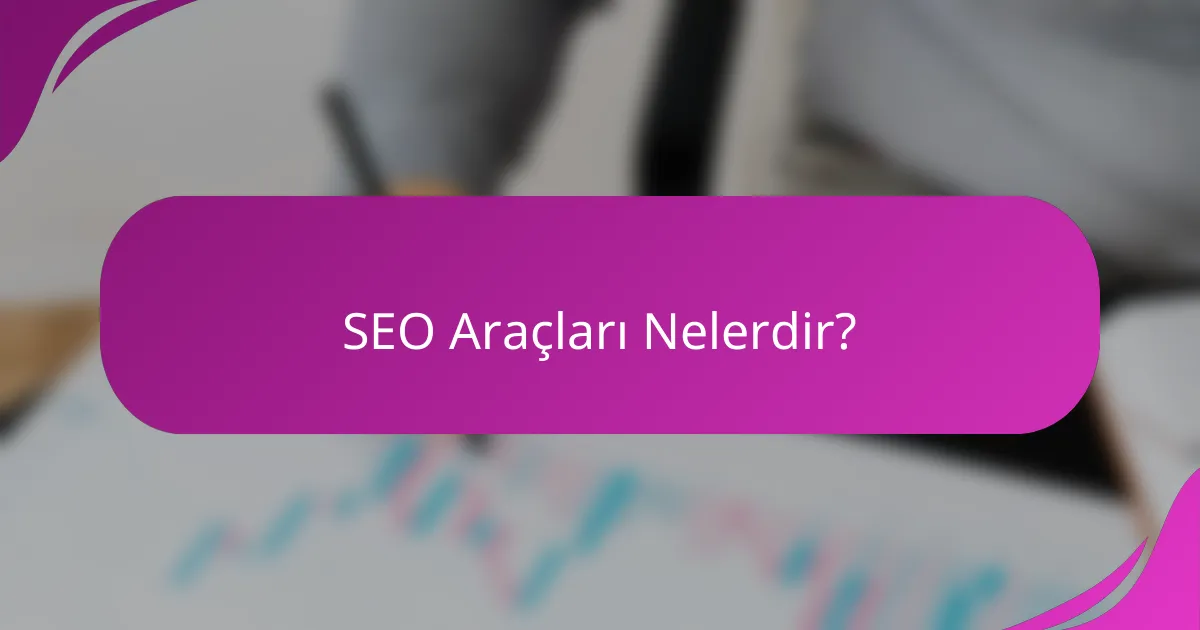 SEO Araçları Nelerdir?