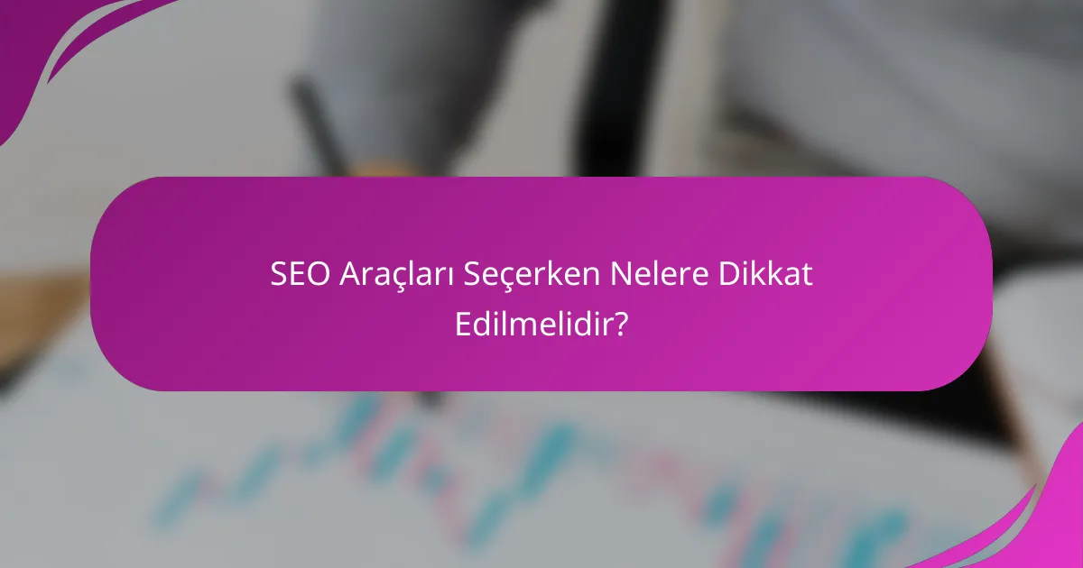 SEO Araçları Seçerken Nelere Dikkat Edilmelidir?