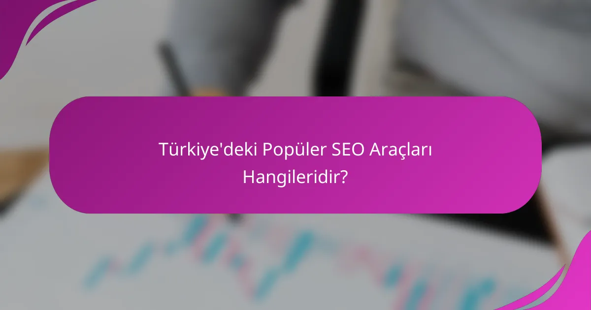 Türkiye'deki Popüler SEO Araçları Hangileridir?