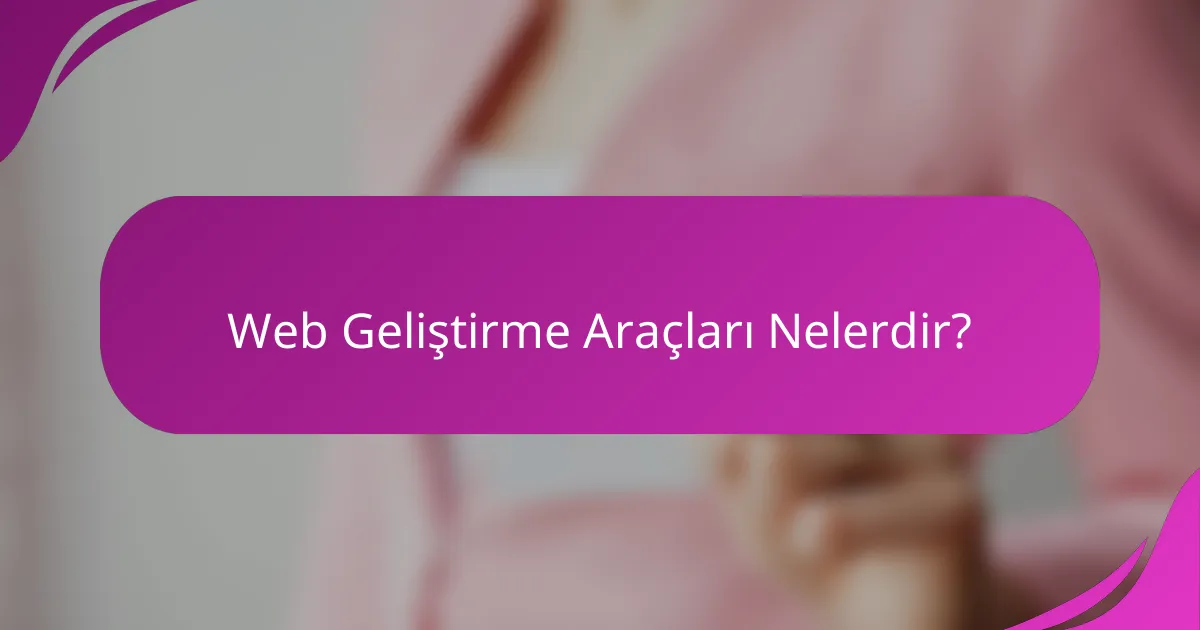 Web Geliştirme Araçları Nelerdir?